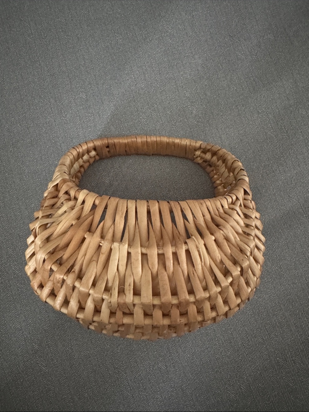 Woven Rattan basket in Natural Brown